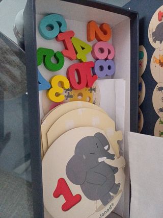 Puzzle Jono 1-10 números madera