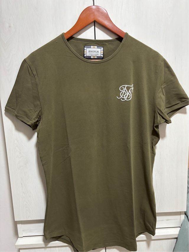 Siksilk - Camiseta Verde Oliva