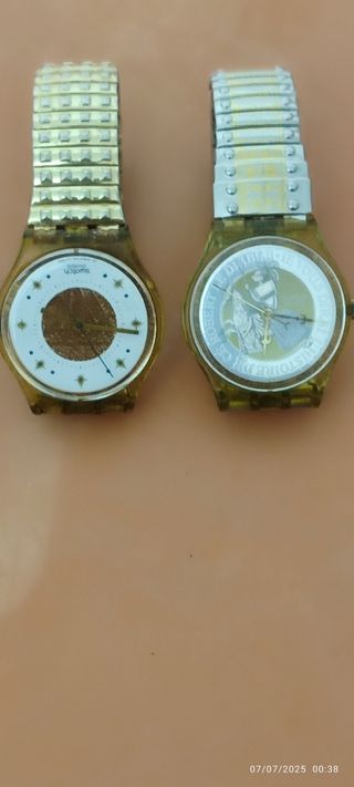 Swatch Reloj - Amarillo y Plata
