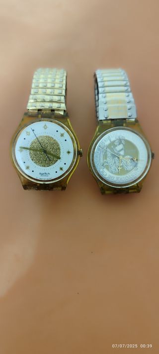 Swatch Reloj - Amarillo y Plata