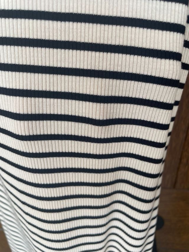 Vestido rayas Mango - blanco&negro
