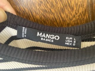 Vestido rayas Mango - blanco&negro