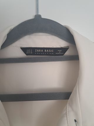 Blusa Zara Basic blanca - talla S