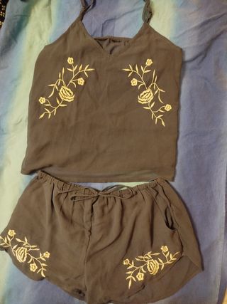 Pijama gris azulado Secret Possessions - T-S