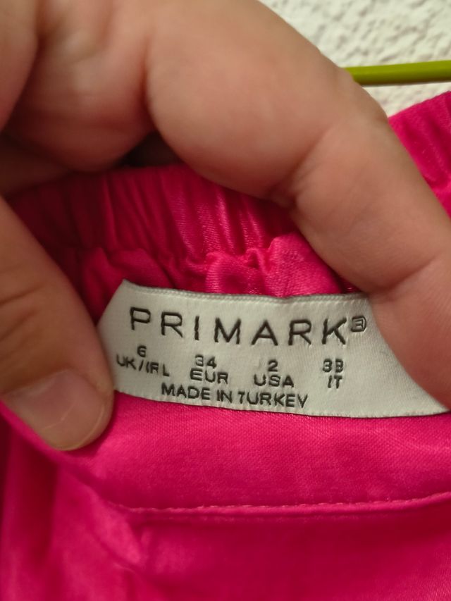 Falda midi Primark fucsia talla XS
