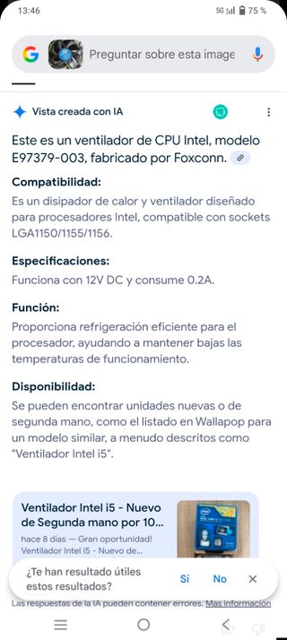 Ventilador Intel Foxconn - CPU Cooler