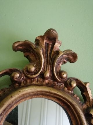 Specchio vintage legno dorato