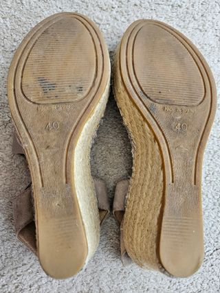 Sandalias cuña Vidorreta Talla 40 - Beige