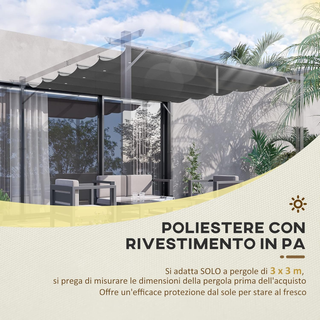 Tetto per Gazebo Pergola con 10 Fori di Drenaggio,