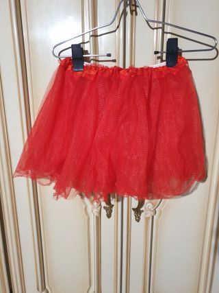 Falda tutú roja - Talla única