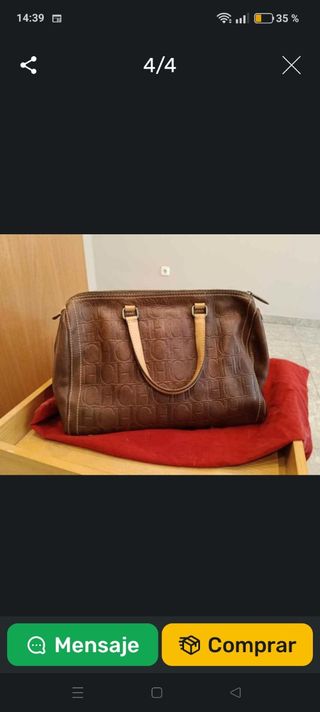 Bolso marrón piel