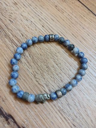 Braccialetto uomo - Pietre Azzurre Elegante