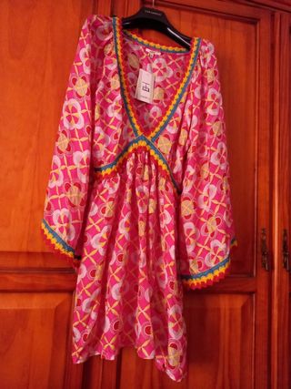 Camisola seda Isato rosa XL