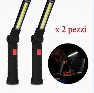 2X Torce LED Ricaricabili Magnetiche NUOVE 