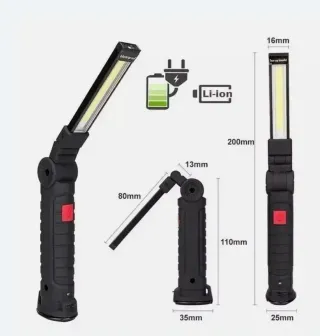 2X Torce LED Ricaricabili Magnetiche NUOVE 