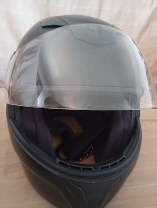 Casco moto modular negro mate