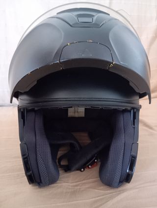 Casco moto modular negro mate