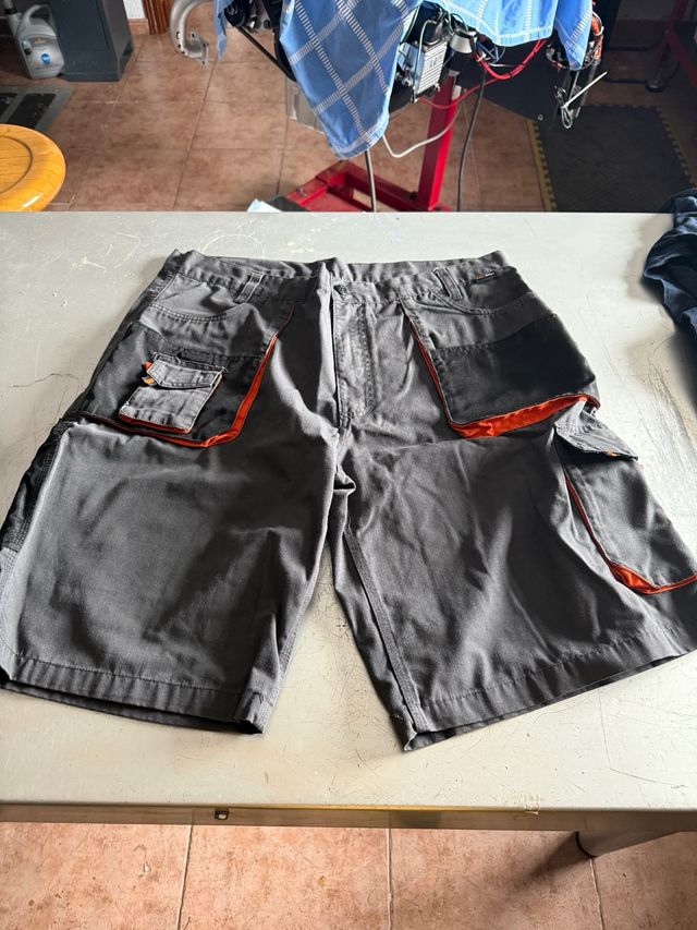 Shorts Betta Gris-Naranja