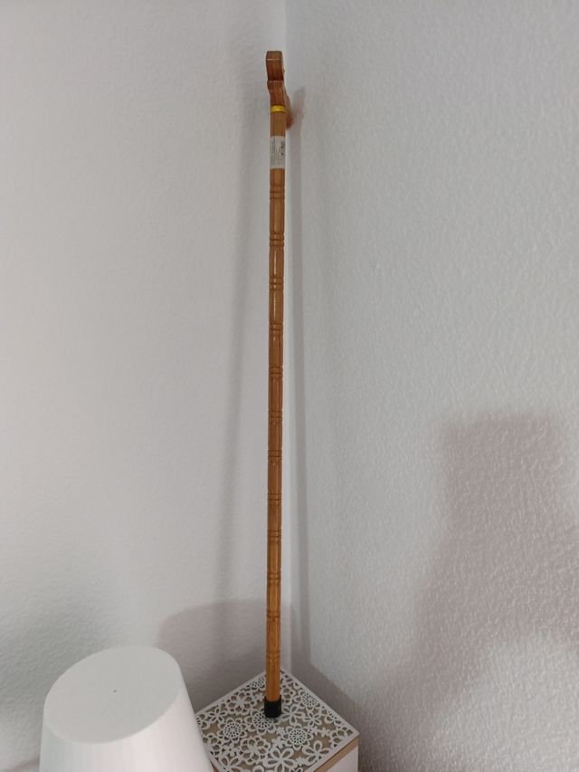 Bastón madera tallado