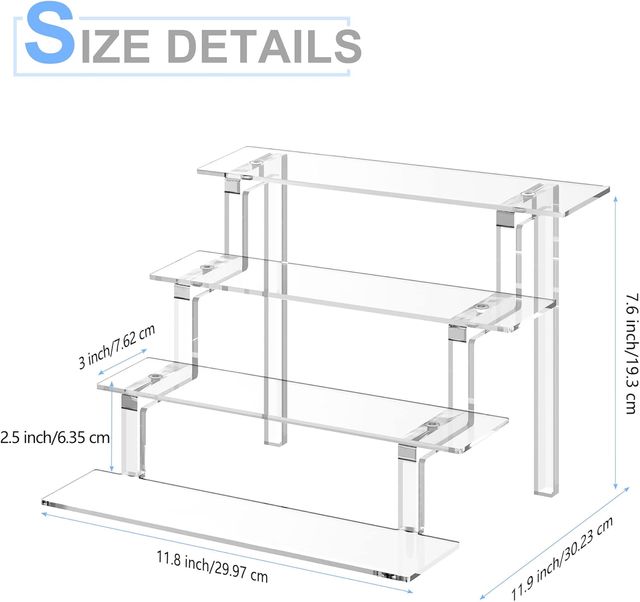 NUOVO - Scaffale acrilico a 4 livelli