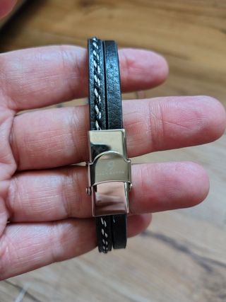 Braccialetto uomo nero | pelle