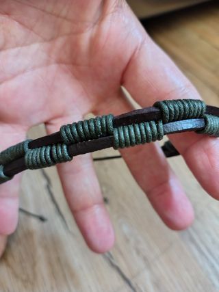 Braccialetto uomo - marrone e verde oliva