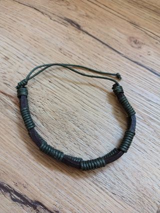 Braccialetto uomo - marrone e verde oliva