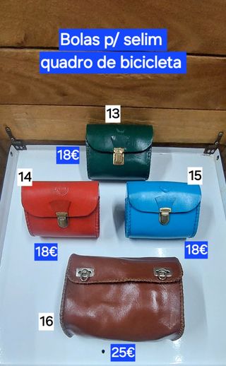 Bolsas para bicicleta selim pele clássicas