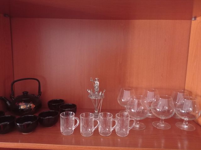 Juego café porcelana azul | Juego limonada cristal