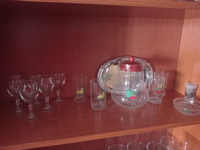 Juego café porcelana azul | Juego limonada cristal