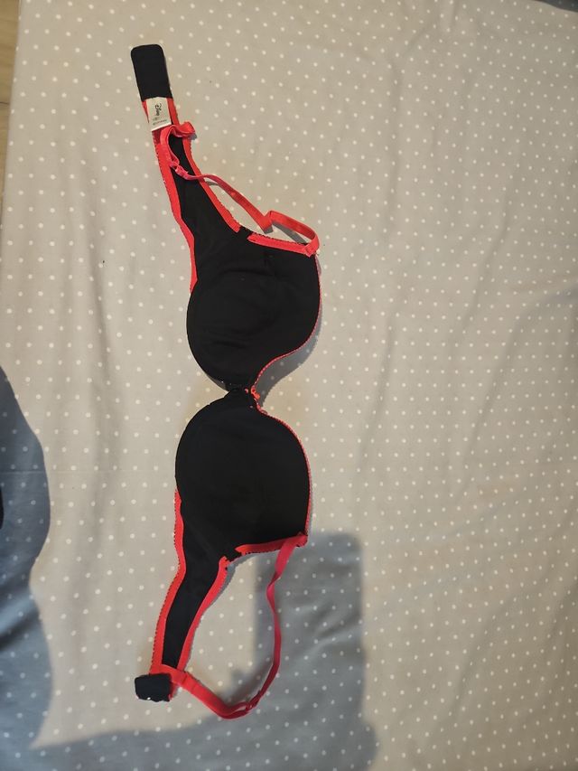 Sujetador ElCorteInglés 95B - Rojo y Negro