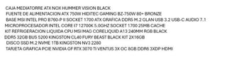 PC Gamer Intel i7 12700K RTX 3070