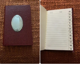 Rubrica telefonica argento 925