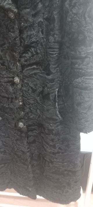 Abrigo astracán negro - hecho a medida