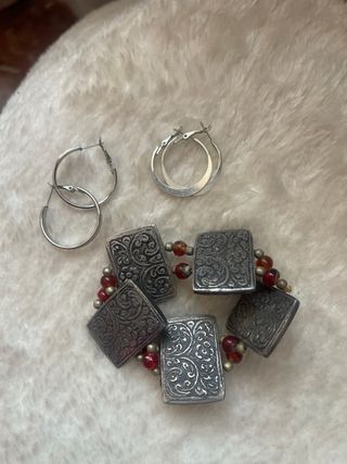 Lote de bisutería plata/negro