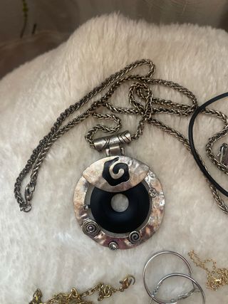 Lote de bisutería plata/negro