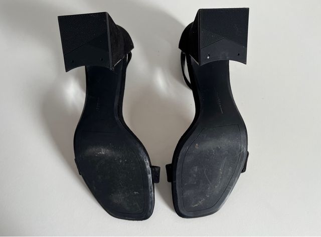 Sandalias tacón negras