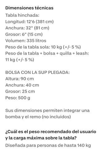 Tabla Paddle Surf ITIWIT 500 hinchable 12'6
