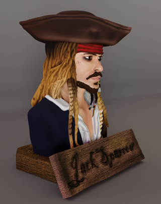 Busto Jack Sparrow - Piratas del Caribe