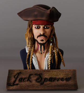 Busto Jack Sparrow - Piratas del Caribe