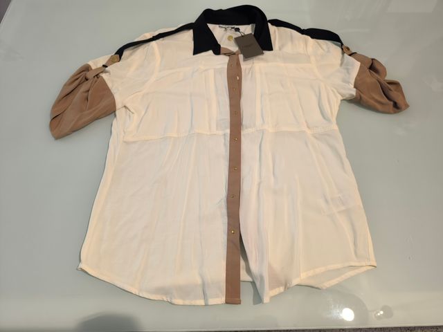 Camisa Cortefiel tricolor talla 44