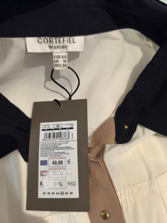 Camisa Cortefiel tricolor talla 44