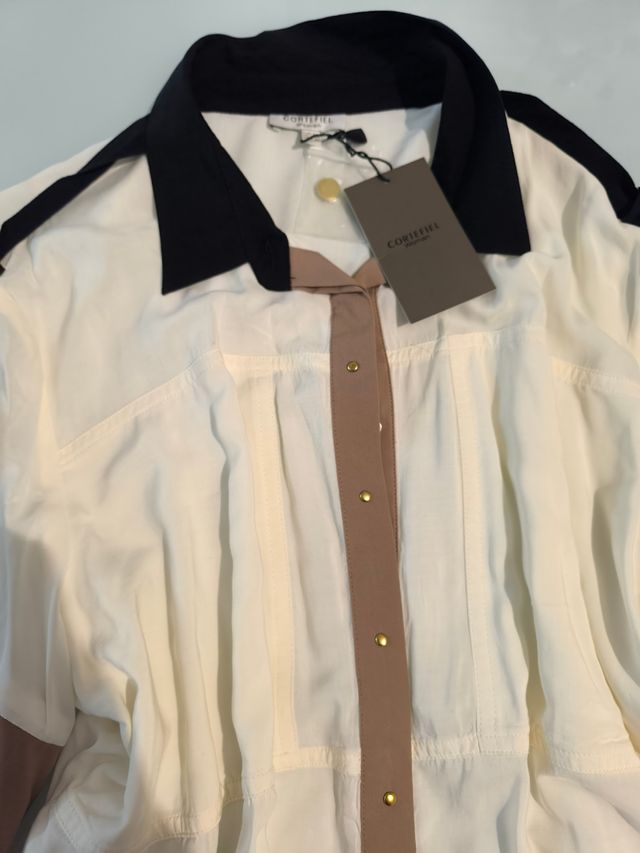 Camisa Cortefiel tricolor talla 44