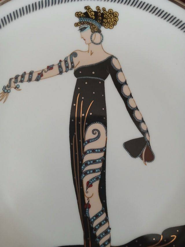 Plato porcelana. Edicion limitada House of Erté.