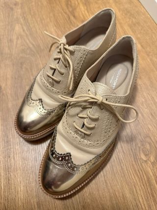 Rockport-Zapatos beige y dorados