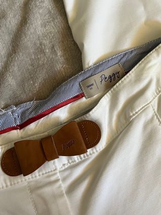 Pantaloni leggeri bianchi PlayLife con fiocco