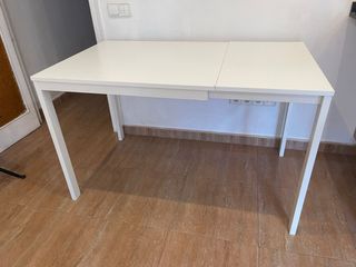 Mesa extensible blanca comedor