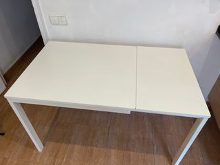 Mesa extensible blanca comedor