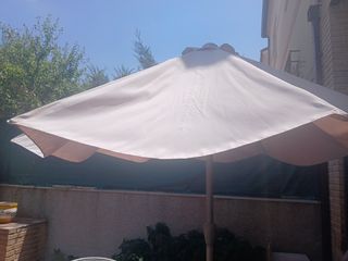 Sombrilla jardín beige grande