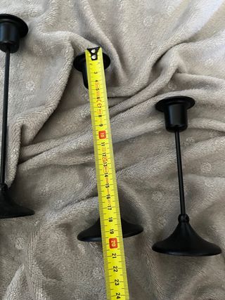 3 Candelabri neri in metallo ikea 